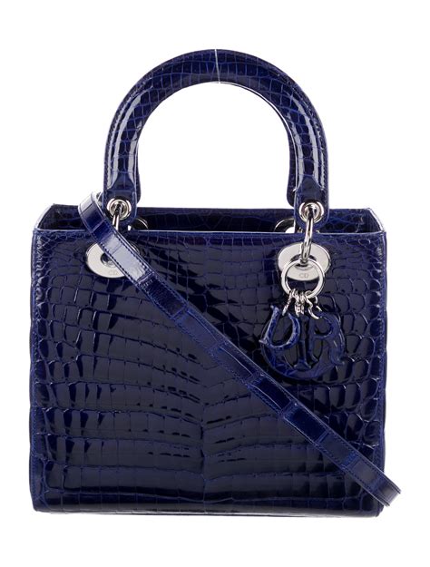 christian dior crocodile bag|lady dior bag cost.